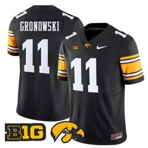 Mens Kids Youths Mark Gronowski Black Vapor Stitched Jersey